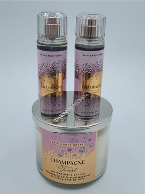 Bath & Body Works Fragrance Spray & 3 Wick Candle NEW #2964